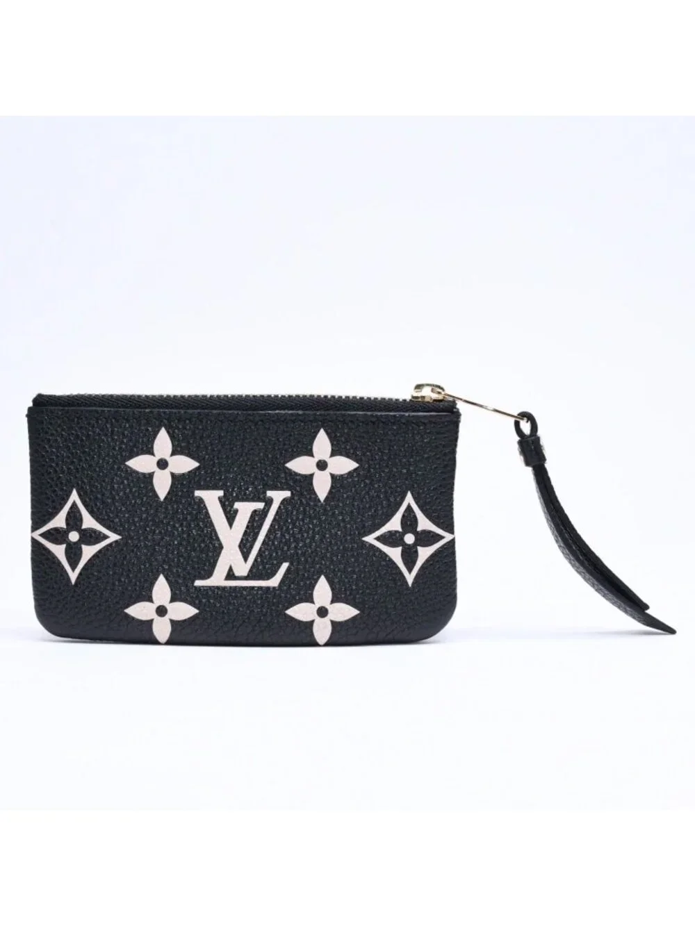 Louis Vuitton Coin Purse Monogram Empreinte Noir Pochette Cles Black Beige